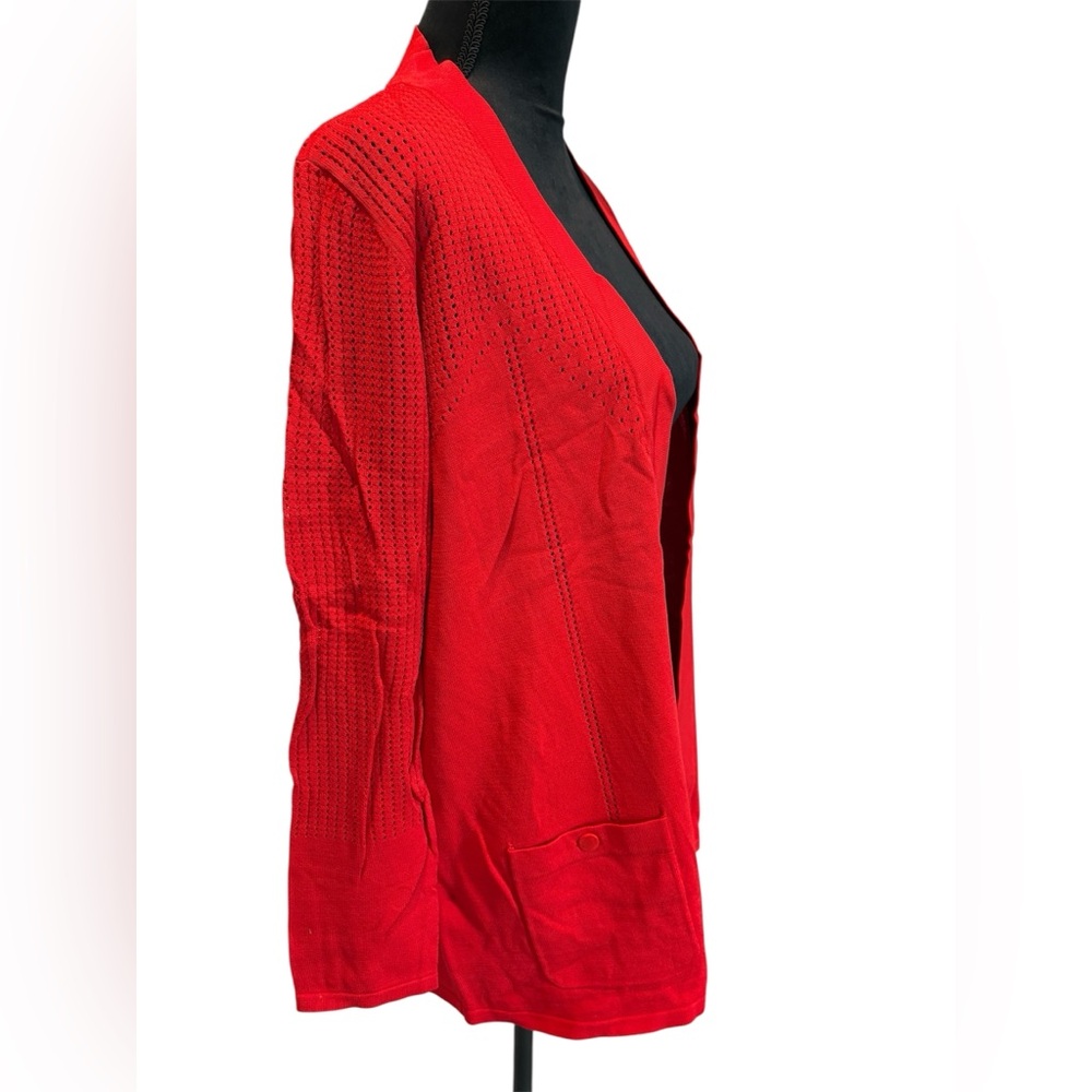 Anne Klein Open Front Cardigan with Pockets